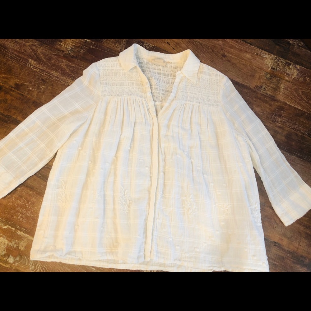 Anthropologie 3/4 sleeve top